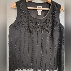 R & M Richards Evening/Special Occasion Beaded  Blouse    Size 12